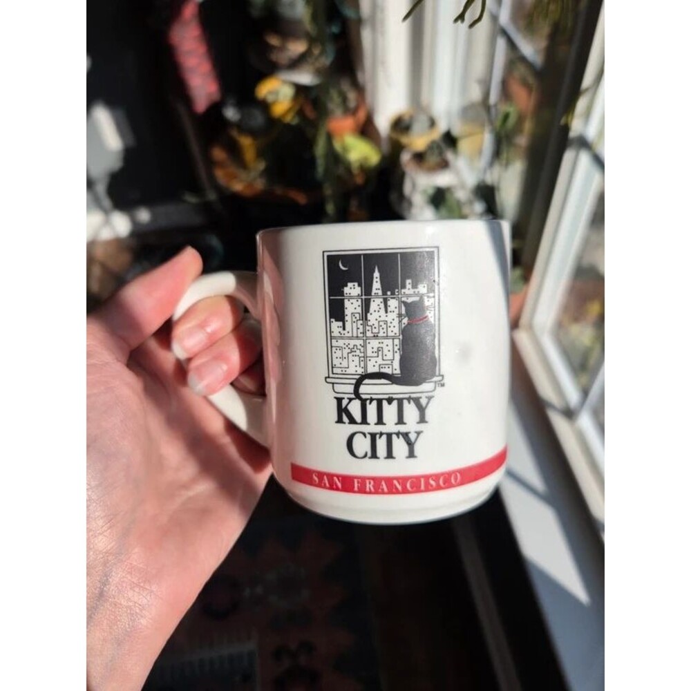 Vtg 80s/90s San Francisco Kitty City Cat Mug